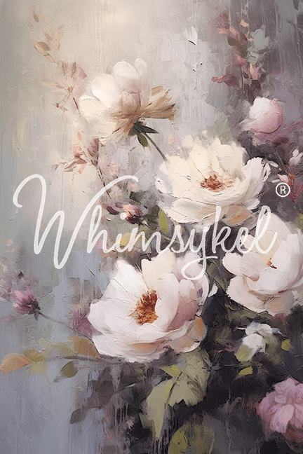 Whimsykel Designs Petal Poetry decoupage tissue paper, 18 lb weight, 21x29-inch sheet with pink, purple, and green floral