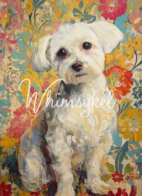 Customized Tissue Paper Maltese design with rice pattern, vertically oriented, lightweight, textured tissue material for