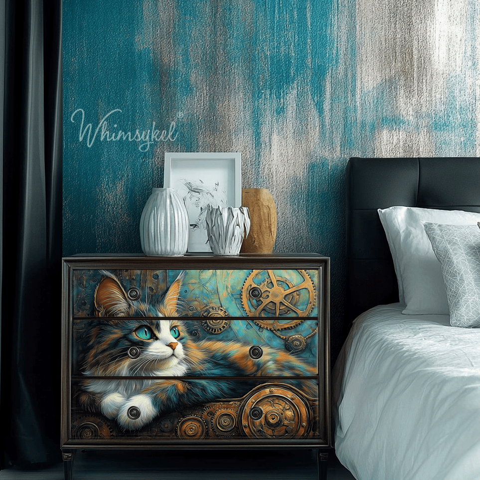 Close-up of textured tissue paper fibers with vibrant Tinker design pattern visible at 45-degree angle