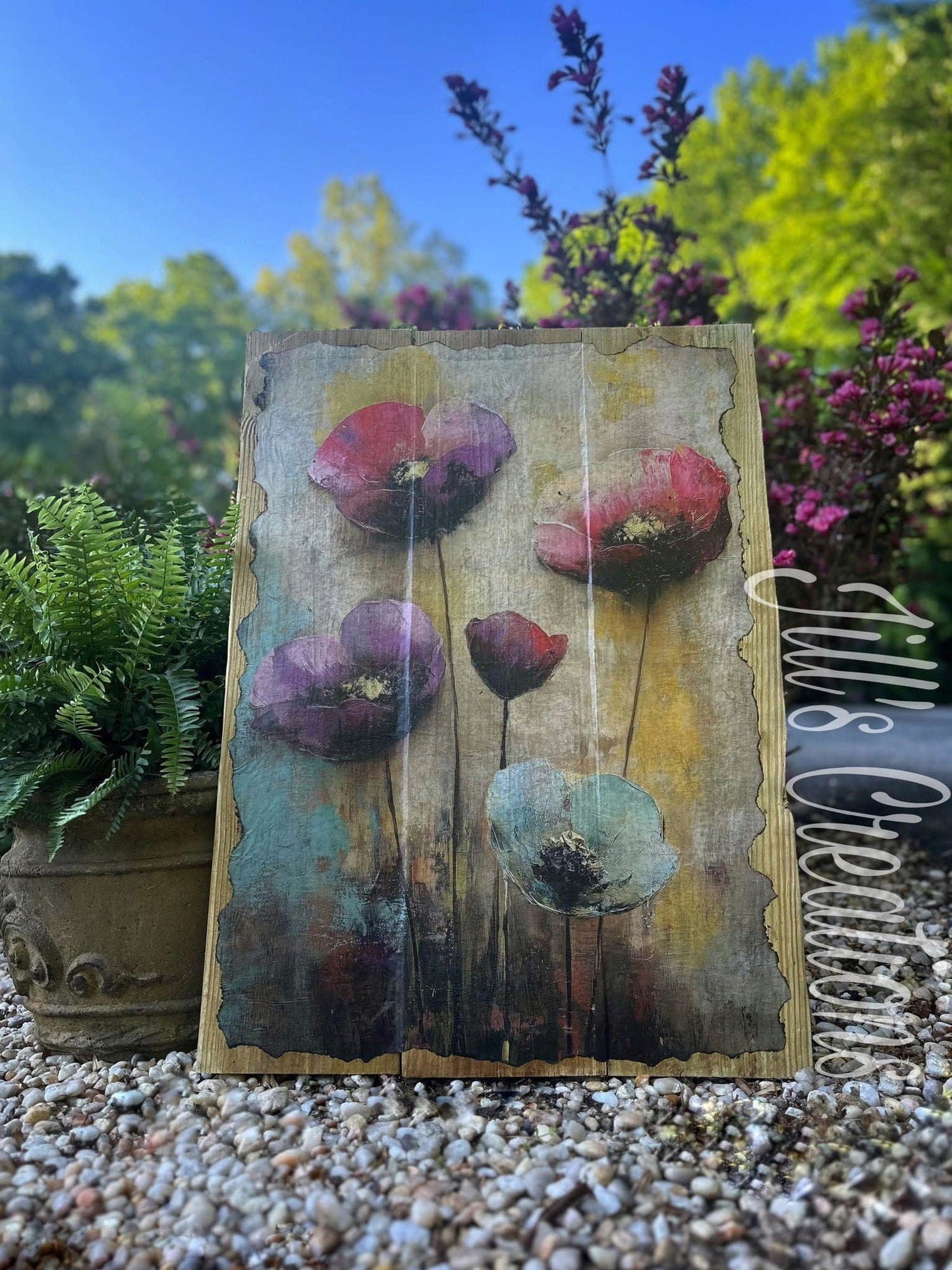 Painted Poppies | 18 lb Decoupage Tissue Paper | 21x29 in