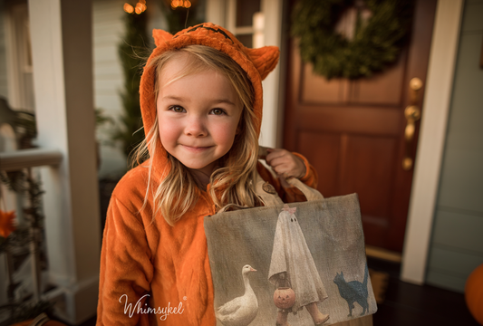 Decoupage A Canvas Bag For Halloween