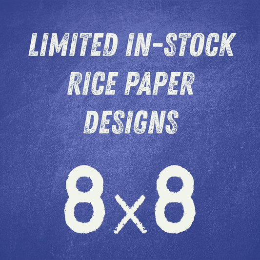 8x8 in Rice Paper In-Stock Designs