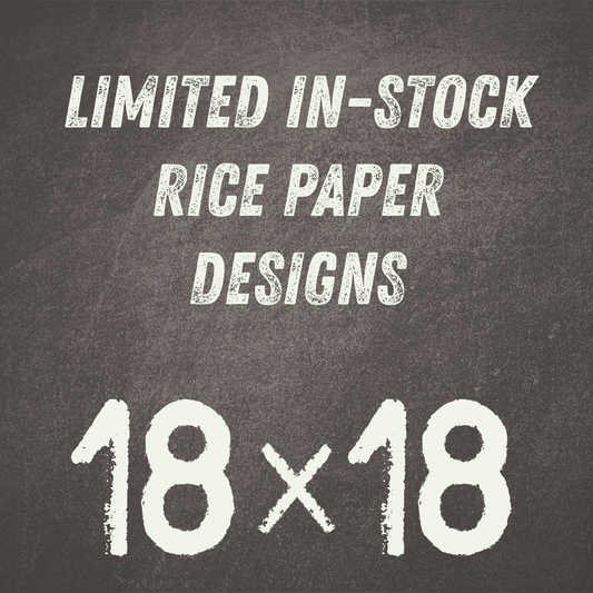 18x18 in Rice Paper In-Stock Designs