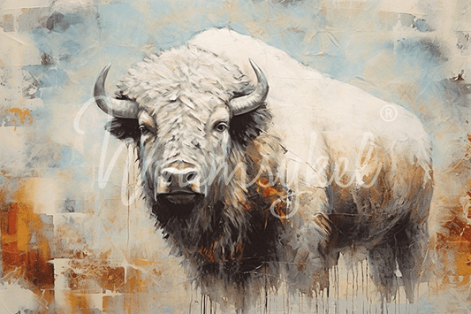 Customized Tissue Paper 2 Paths design with rice texture in horizontal landscape layout, blue and beige colors, lightweight