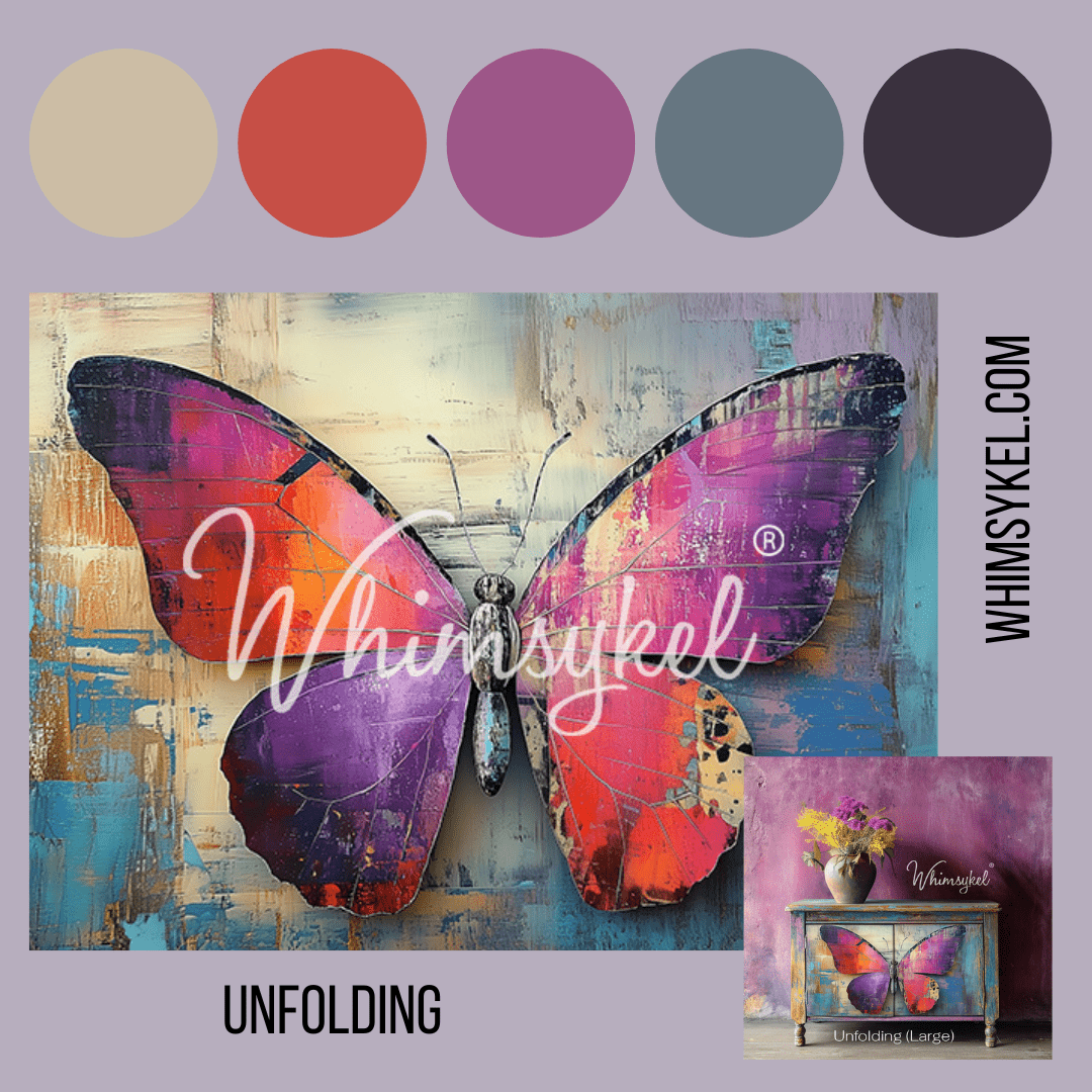 Close-up of the vibrant, layered tissue paper edges showing intricate patterns and subtle creases for decoupage projects.