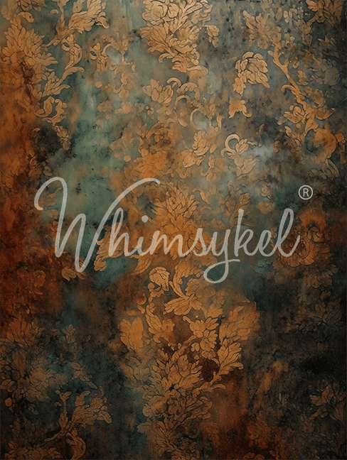 Whimsykel Designs Baroque Patina decoupage tissue paper, 18lb weight, 21x29 inches, vintage rustic abstract pattern with