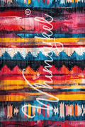 Whimsykel Designs Boho Blanket decoupage tissue paper 21x29 inches with abstract southwestern patterns in earthy tones