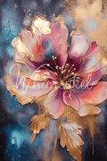 Whimsykel Designs floral metallic ink decoupage tissue paper in 18 lb weight with iridescent flower and nature patterns