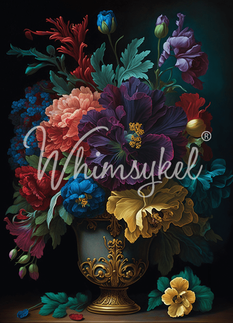 Opulent Arrangement of 18lb Whimsykel Designs decoupage tissue paper in floral and nature patterns, featuring pink, green