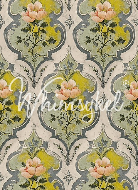 Romantic Fleurs  | 18 lb Decoupage Tissue Paper | 21x29 in