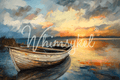 Whimsykel Designs Sunset Hideaway decoupage tissue paper, 18 lb weight, 21x29 inches, featuring sunset and lake landscape