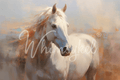 Luna's Lightning 18 lb decoupage tissue paper 21x29 inches with colorful horse and wildlife design by Whimsykel Designs