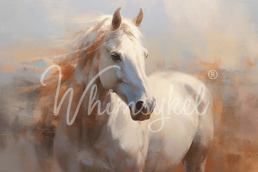 Luna's Lightning 18 lb decoupage tissue paper 21x29 inches with colorful horse and wildlife design by Whimsykel Designs