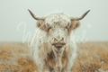 Helga Highland Cow decoupage tissue paper by Whimsykel Designs, 21x29 inches, featuring detailed cow illustration with