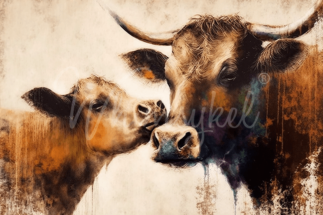 Whimsykel Designs Mooving Moment decoupage tissue paper, 21x29 inches with cow and wildlife illustrations, farm and country