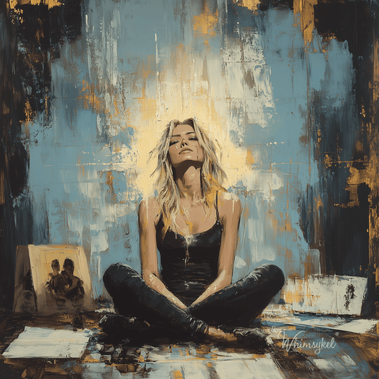 Customized Tissue Paper All the Feels square rice decoupage paper with colorful abstract designs, textured surface, and