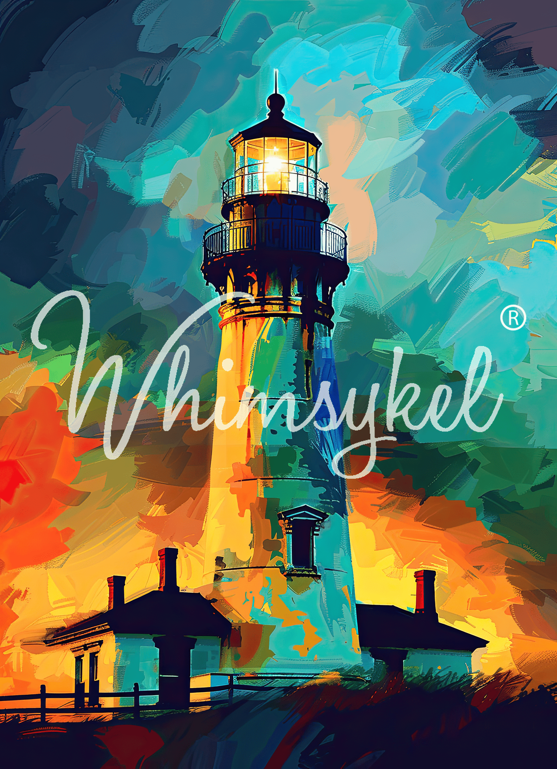 Customized Tissue Paper Beacon of Color rice decoupage sheet with vibrant vertical rainbow patterns, textured tissue