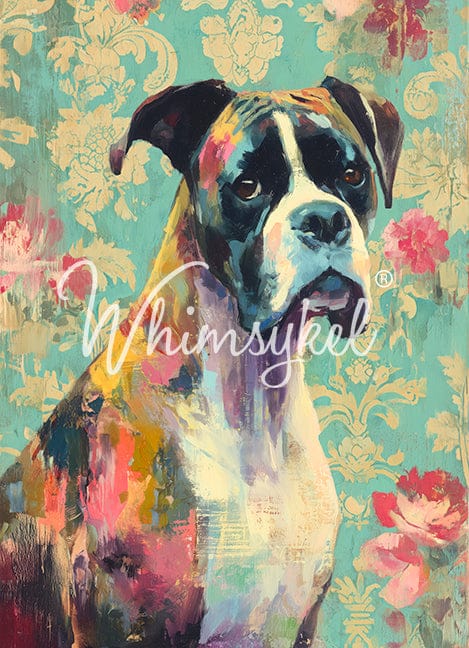 Customized Tissue Paper Boxer design featuring rice decoupage in vertical layout with textured tissue material and vibrant