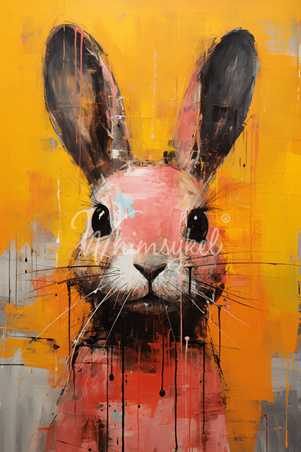 Customized Tissue Paper Bunny Foo Foo rice decoupage design with colorful printed vertical pattern on lightweight tissue