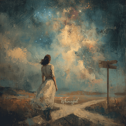 Customized Tissue Paper Crossroads design with square rice decoupage pattern in neutral beige and brown tones, woven