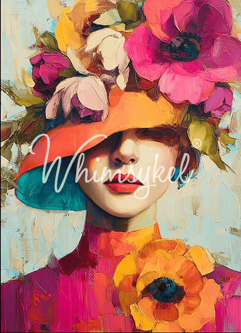 Derby Diva 18 lb decoupage tissue paper with curiosity blooms design, 21x29 inches, lightweight, semi-translucent, Whimsykel