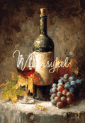 Whimsykel Designs 18lb decoupage tissue paper featuring fall-themed rustic fruit and wine illustrations on 21x29-inch