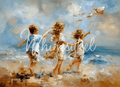 Fly A Kite 18 lb decoupage tissue paper by Whimsykel Designs, coastal-themed, 14x20 and 21x29 inch sizes with textured