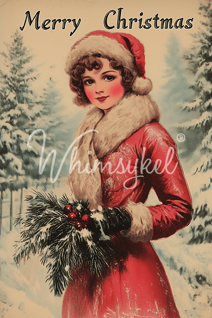 Customized Tissue Paper Holiday Tidings design featuring rice paper with red, green, and gold festive patterns, 20x30