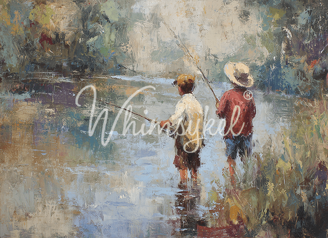 Just Fishing 18 lb decoupage tissue paper with floral and nature patterns in 14x20 and 21x29 inch sizes by Whimsykel Designs