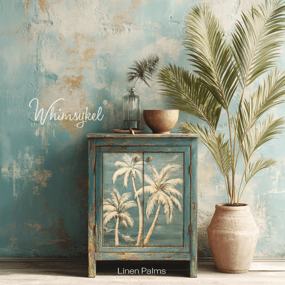 Linen Palms  | 18 lb Decoupage Tissue Paper | 21x29 in