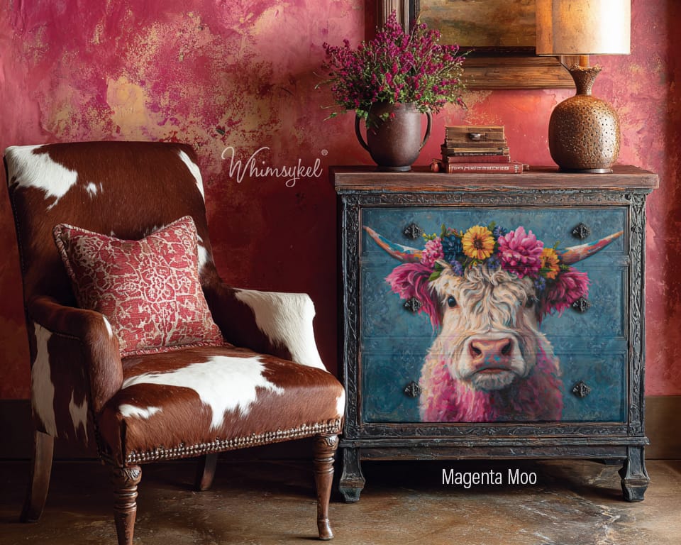 Magenta Moo | 18 lb Decoupage Tissue Paper | 29x21 in