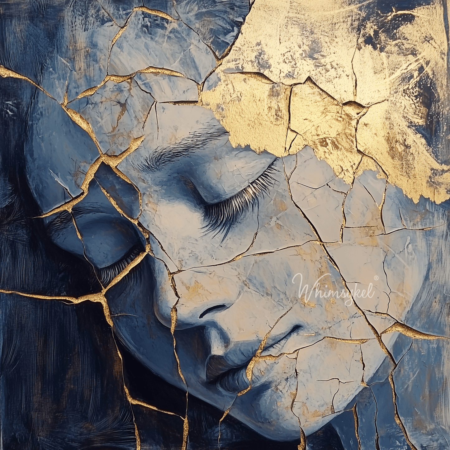 Pieces of Me square rice decoupage paper with colorful abstract tissue patterns, featuring textured rice paper surface