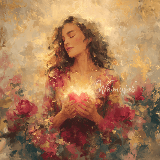 Customized Tissue Paper Radiate Love square rice decoupage design with textured white background and colorful floral accents