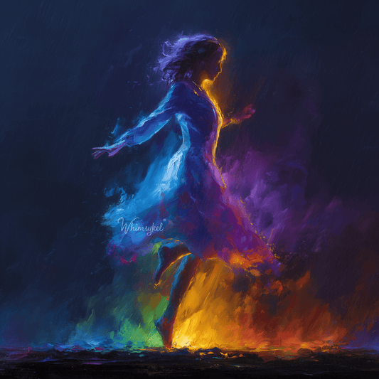 Rainbow-colored square tissue paper featuring rice decoupage design with textured surface, Customized Tissue Paper brand