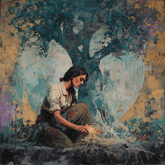 Rooted Return square rice decoupage tissue paper with colorful rice patterns and textured surface, customized tissue paper