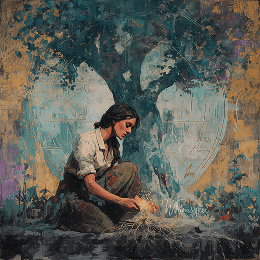 Rooted Return square rice decoupage tissue paper with colorful rice patterns and textured surface, customized tissue paper