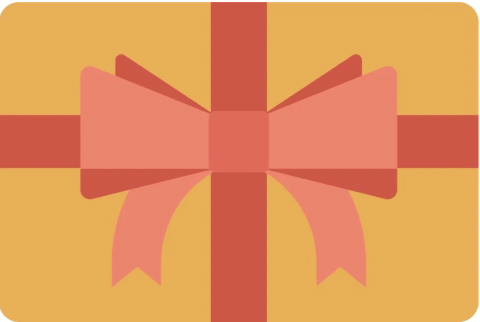 Whimsykel Designs gift certificate with colorful floral pattern, gold-embossed logo, 5x7-inch paper with textured finish