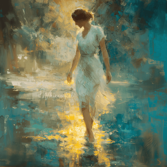 Customized Tissue Paper, "Where Light Finds Her" square rice decoupage paper with floral design, 12x12 inches, textured