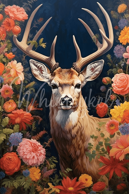 Customized Tissue Paper Wildflower Wanderer rice decoupage sheet with colorful floral and green foliage patterns, 20x30