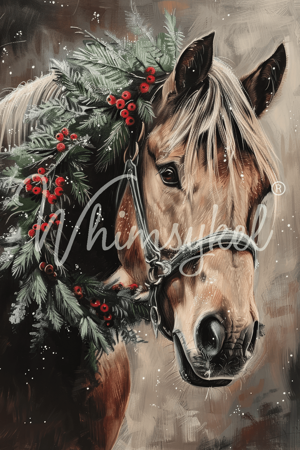 Yuletide Steed | 18 lb Decoupage Tissue Paper | 21x29 in