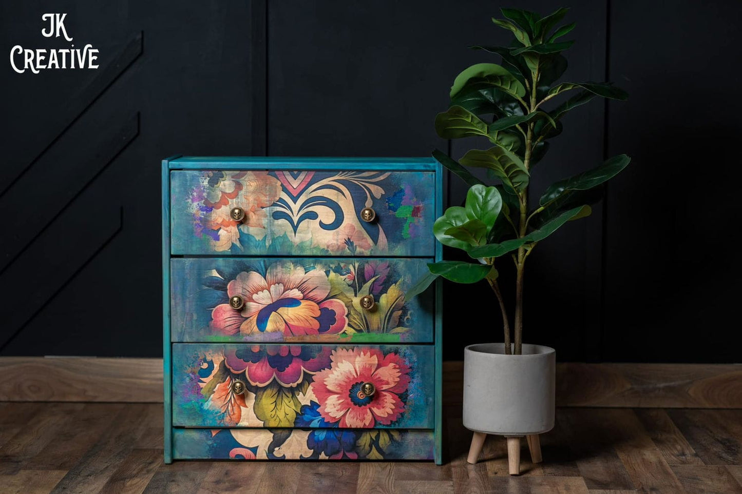 Papier de découpage de fleurs Boho 21x29