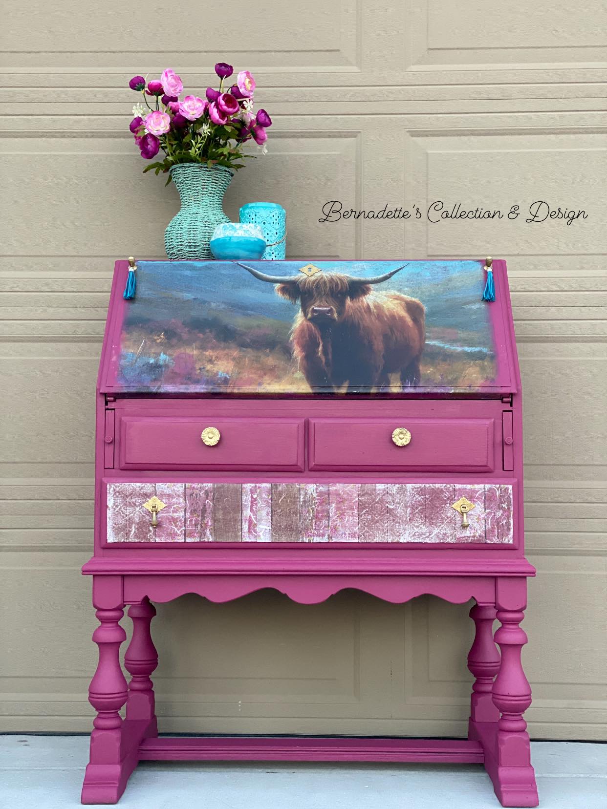 Papier de soie de découpage de vache Highland de Flora 29 x 21 po