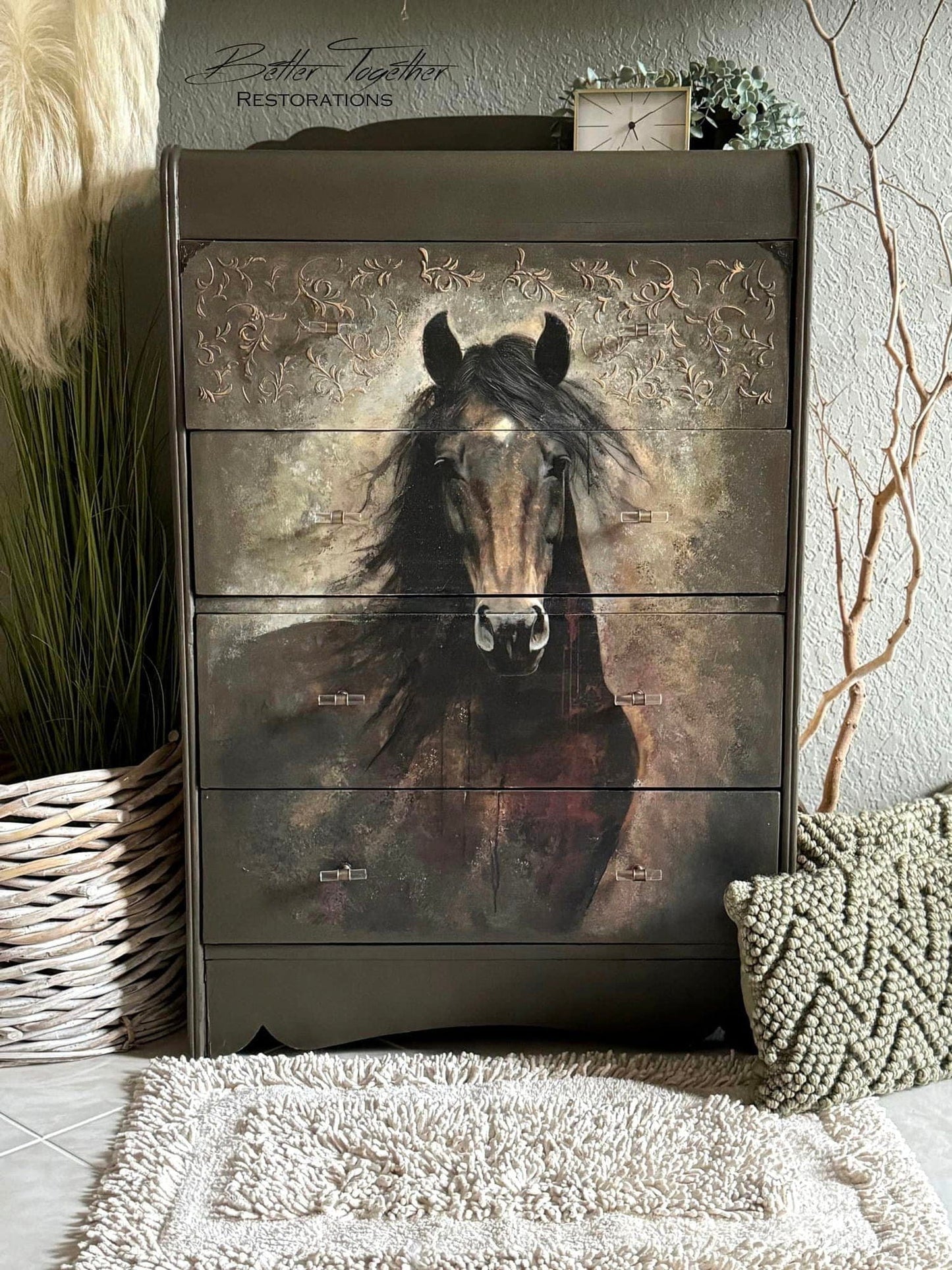 Papier de soie de découpage de cheval de coeur 21 x 29 po 