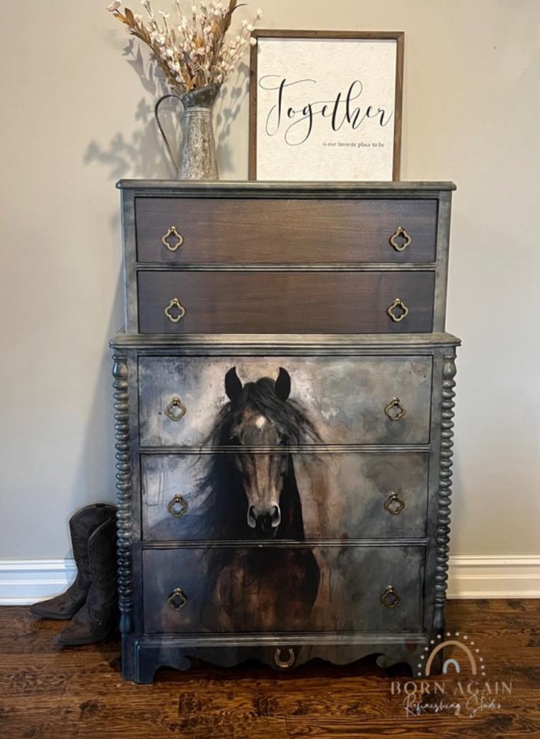 Papier de soie de découpage de cheval de coeur 21 x 29 po 