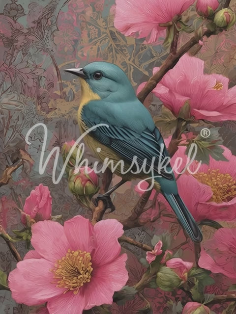 Songbird Blooms | 18 lb Decoupage Tissue Paper | 21x29