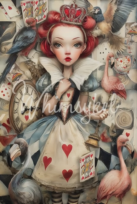 Queen of Hearts | 18 lb Decoupage Tissue Paper | 21x29