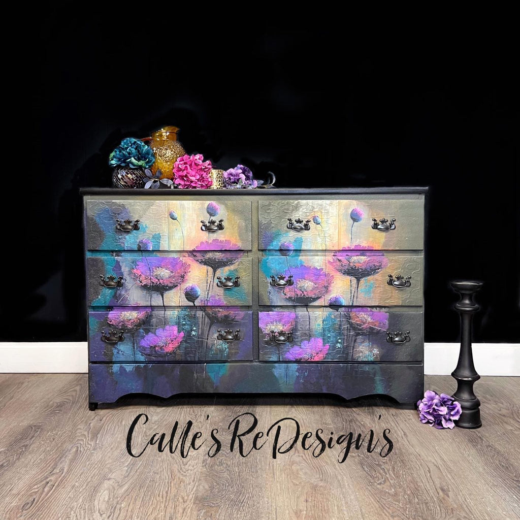Purple Poppies | 18 lb Decoupage Tissue Paper | 2 Sizes