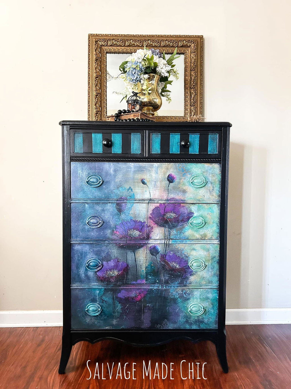 Purple Poppies | 18 lb Decoupage Tissue Paper | 2 Sizes