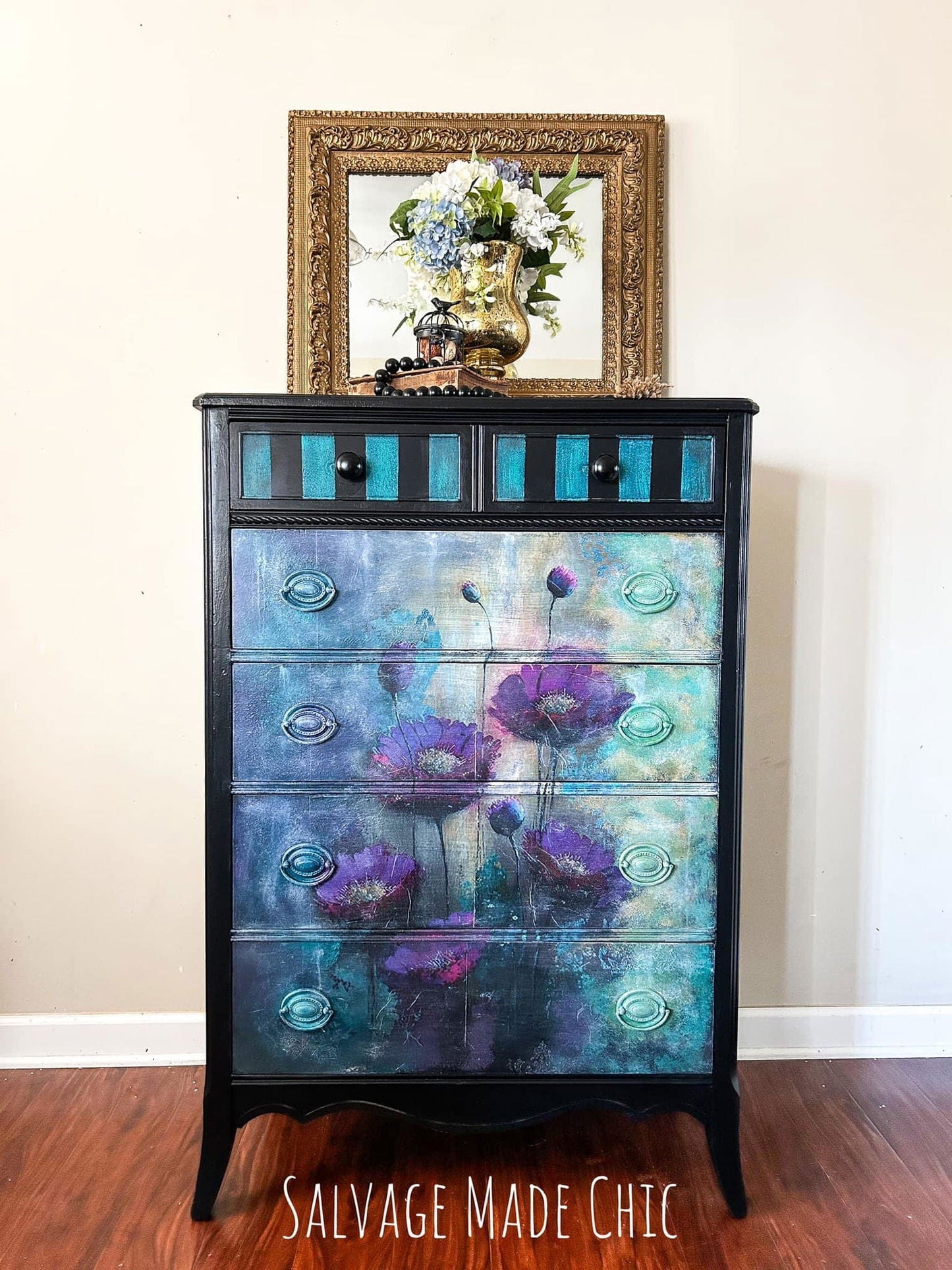 Purple Poppies | 18 lb Decoupage Tissue Paper | 2 Sizes