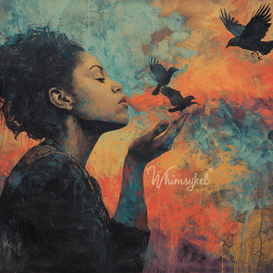 Customized Tissue Paper Release the Noise square decoupage paper with rice pattern, pastel pink background, textured